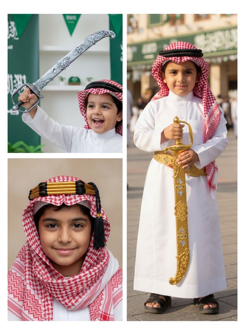 بريميم مجموعة سيف وغطاء رأس مكونة من ٤ قطع بمناسبة يوم التأسيس ١٧٢٧ - Image 3